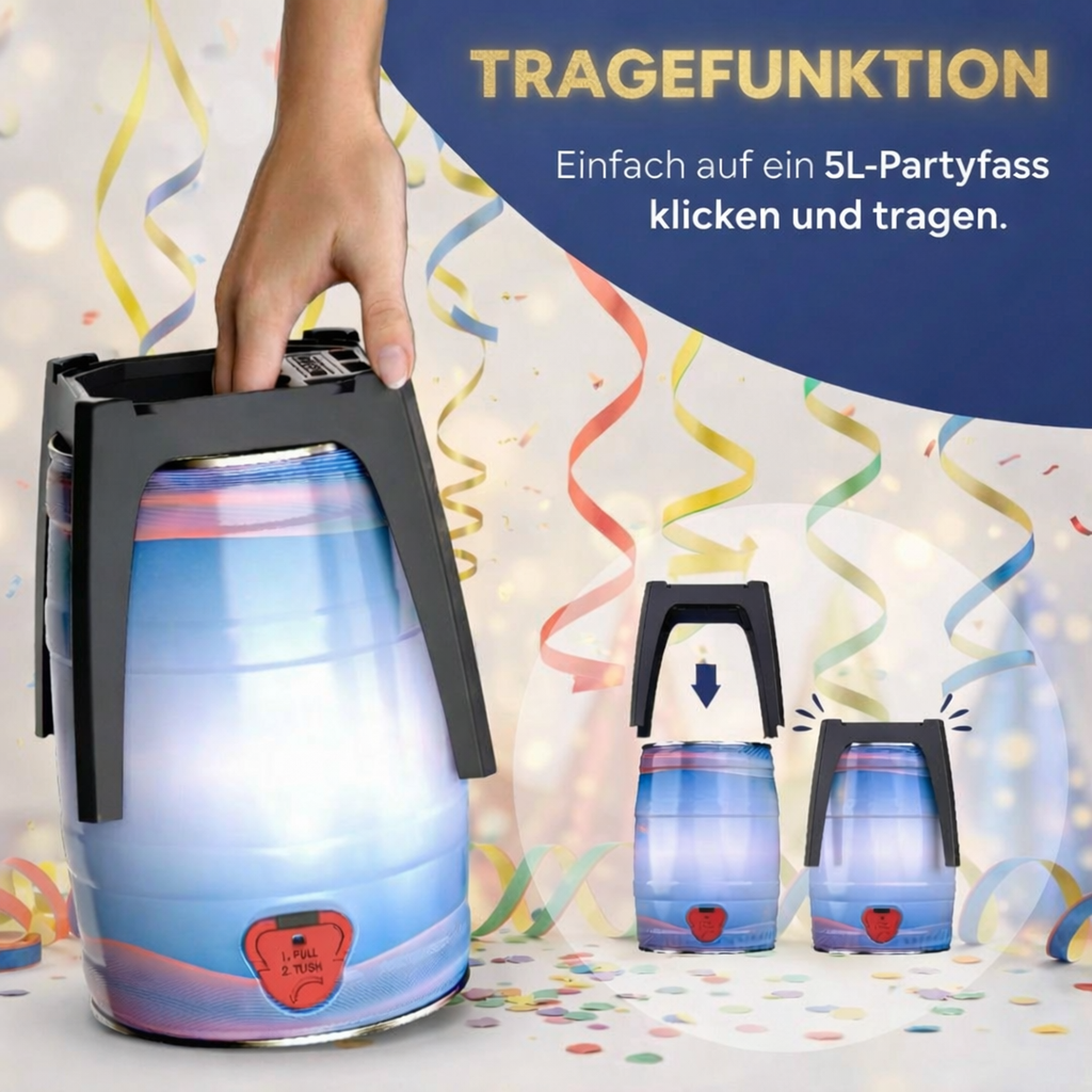 Keg2Go 5L-Partyfass Halterung