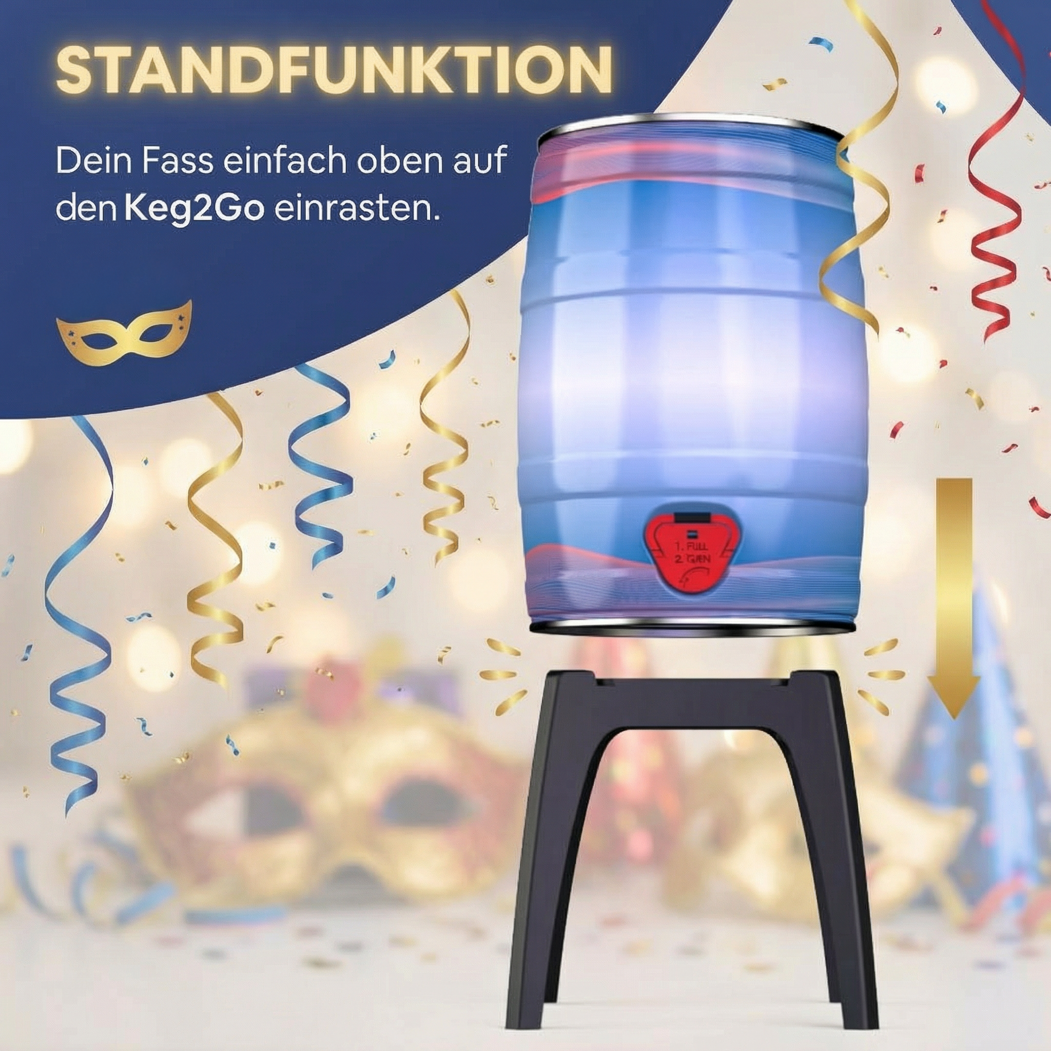 Keg2Go 5L-Partyfass Halterung